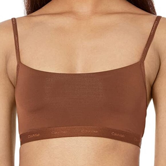 Calvin Klein Women's Plus Form to Body Unlined Bralette - QF6757(Spruce, Medium) - Picture 1 of 2